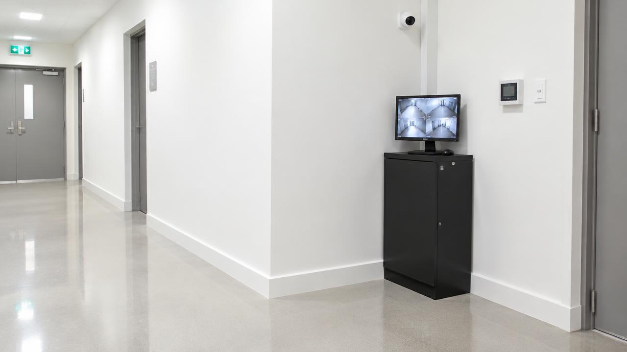Clean, sealed service corridor with monitoring in place